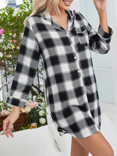 Load image into Gallery viewer, Women&#39;s Plaid Long Sleeve Nightgown S-XL