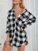 Load image into Gallery viewer, Women&#39;s Plaid Long Sleeve Nightgown S-XL