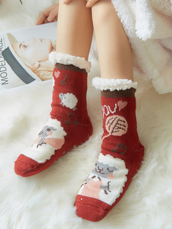 Christmas Slipper Socks in 6 Colors and Patterns - Wazzi's Wear