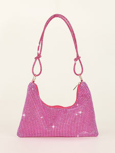Knotted Diamond-Studded Shoulder Evening Bag in 8 Colors