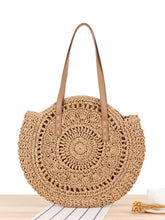 Load image into Gallery viewer, Round Woven Straw Shoulder Bag in 2 Colors