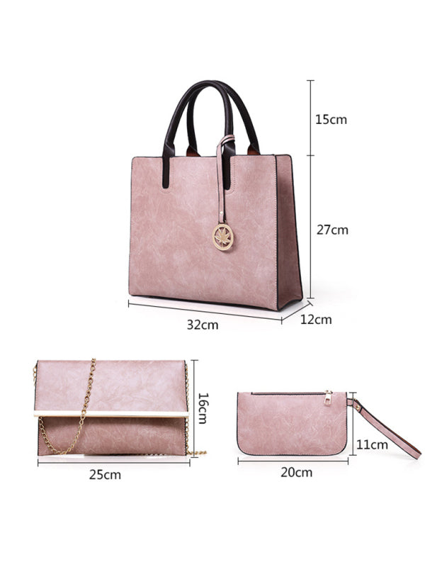 Three Piece Fashion Bag Set in 5 Colors - Wazzi's Wear
