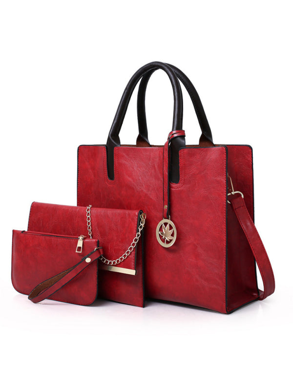 Three Piece Fashion Bag Set in 5 Colors - Wazzi's Wear