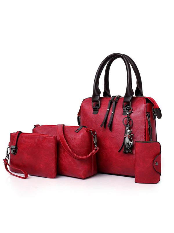 Four-Piece Messenger Fashion Bag Set in 5 Colors - Wazzi's Wear