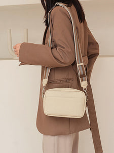 Women’s Solid PU Messenger Shoulder Fashion Bag in 7 Colors