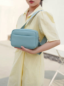 Women’s Solid PU Messenger Shoulder Fashion Bag in 7 Colors