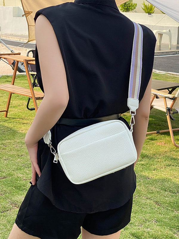 Women’s Solid PU Messenger Shoulder Fashion Bag in 7 Colors - Wazzi's Wear