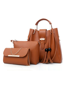 Three Piece Fashion Bag Set in 6 Colors