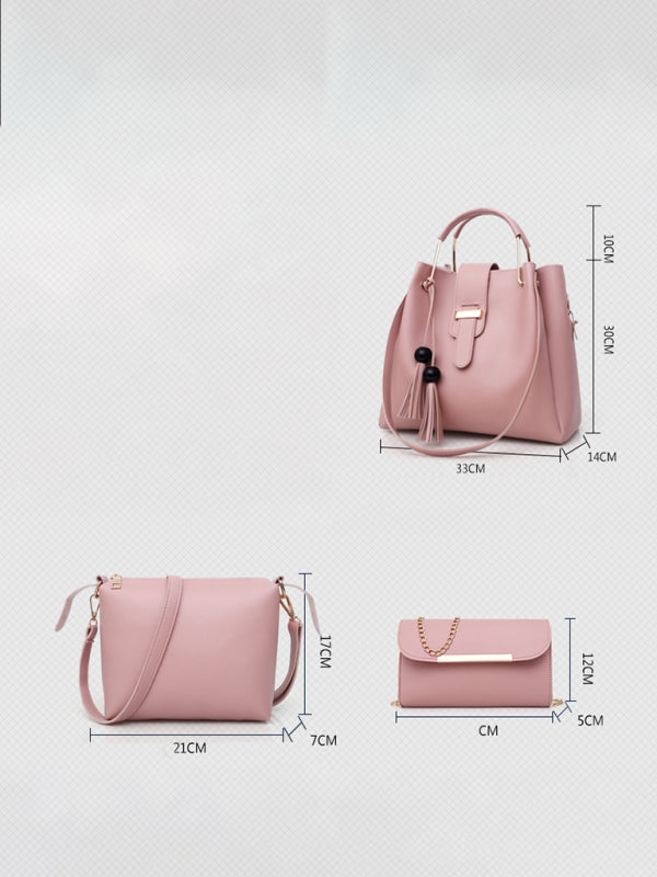 Three Piece Fashion Bag Set in 6 Colors - Wazzi's Wear
