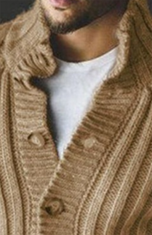 Men’s Buttoned Long Sleeve Knit Sweater Cardigan in 2 Colors S-4XL - Wazzi's Wear