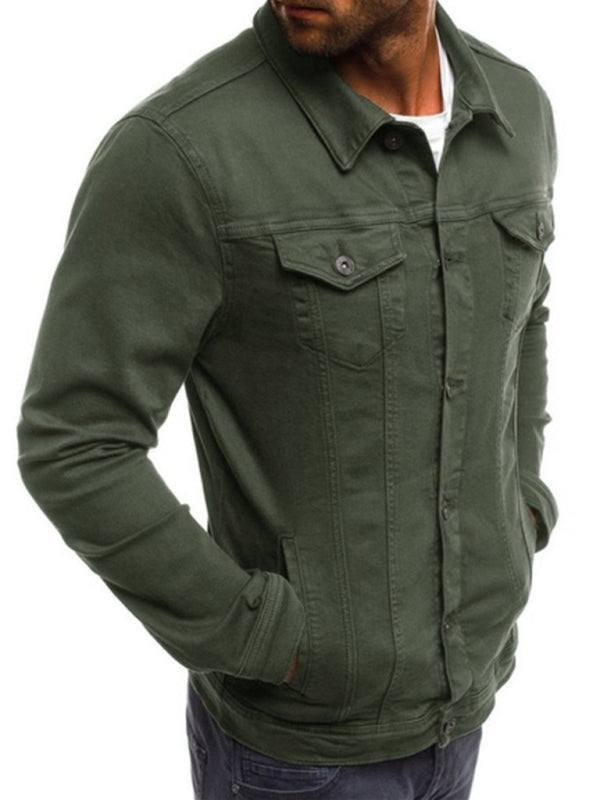 Men’s Multi Pocket Denim Jacket in 6 Colors M-3XL - Wazzi's Wear
