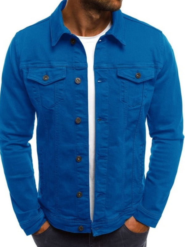 Men’s Multi Pocket Denim Jacket in 6 Colors M-3XL - Wazzi's Wear