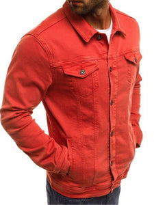 Men’s Multi Pocket Denim Jacket in 6 Colors M-3XL