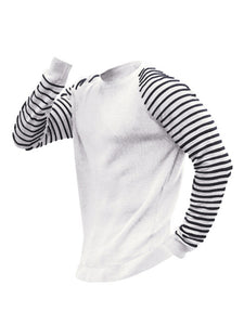 Men's Ribbed Knit Striped Sleeve Sweater in 6 Colors S-3XL - Wazzi's Wear