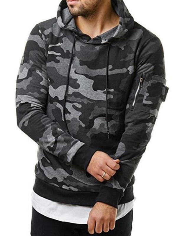 Men's Camouflage Long-Sleeve Hoodie in 2 Colors M-3XL - Wazzi's Wear