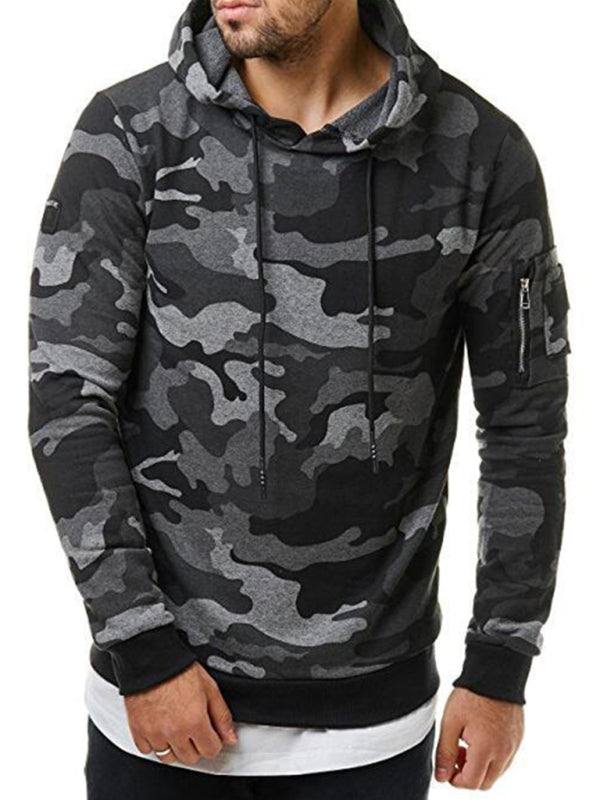 Men's Camouflage Long-Sleeve Hoodie in 2 Colors M-3XL - Wazzi's Wear