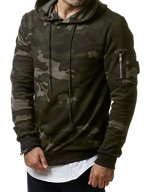 Men's Camouflage Long-Sleeve Hoodie in 2 Colors M-3XL - Wazzi's Wear