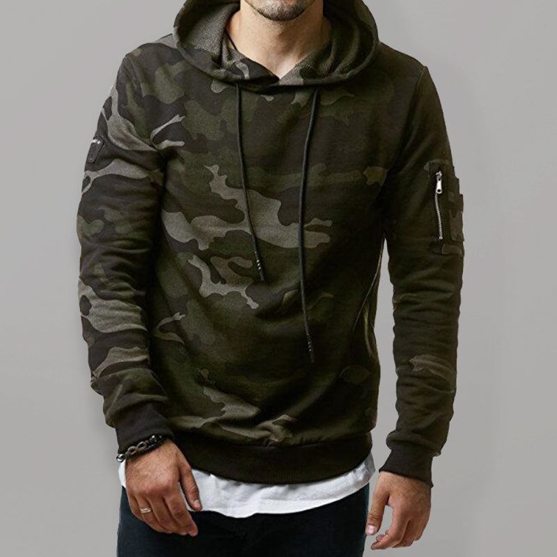 Men's Camouflage Long-Sleeve Hoodie in 2 Colors M-3XL - Wazzi's Wear