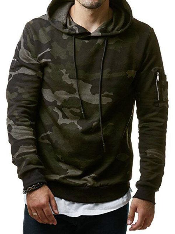 Men's Camouflage Long-Sleeve Hoodie in 2 Colors M-3XL - Wazzi's Wear