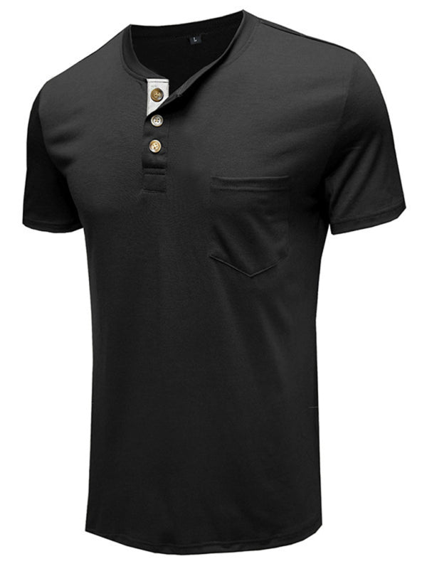 Men's Casual Short Sleeve T-Shirt in 6 Colors S-2XL - Wazzi's Wear