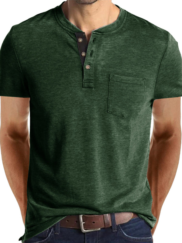 Men's Casual Short Sleeve T-Shirt in 6 Colors S-2XL - Wazzi's Wear