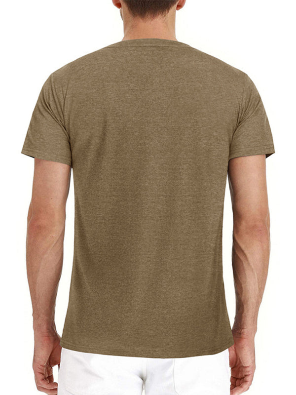 Men's Casual Short Sleeve T-Shirt in 6 Colors S-2XL - Wazzi's Wear