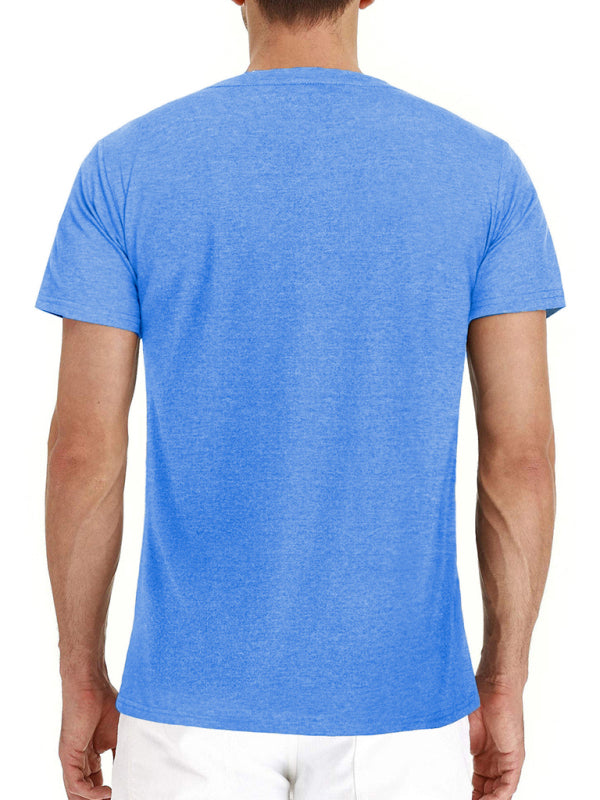 Men's Casual Short Sleeve T-Shirt in 6 Colors S-2XL - Wazzi's Wear