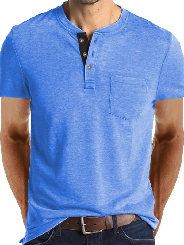 Men's Casual Short Sleeve T-Shirt in 6 Colors S-2XL - Wazzi's Wear