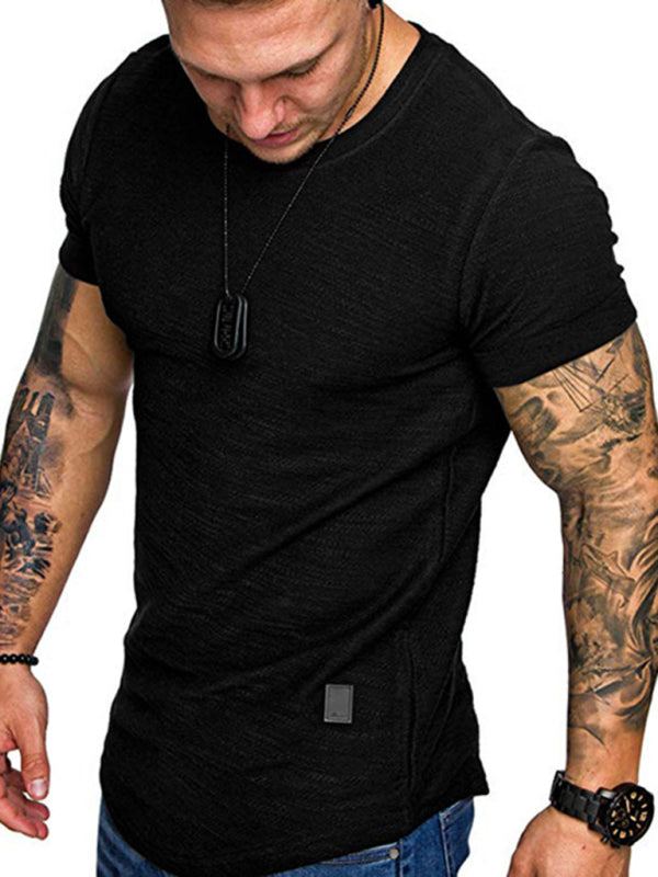 Men’s Short-Sleeved Round Neck T-Shirt in 5 Colors S-XXL - Wazzi's Wear