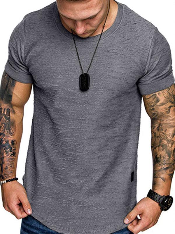 Men’s Short-Sleeved Round Neck T-Shirt in 5 Colors S-XXL - Wazzi's Wear