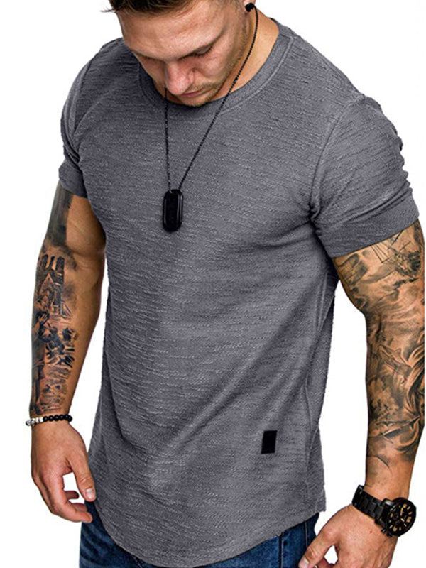 Men’s Short-Sleeved Round Neck T-Shirt in 5 Colors S-XXL - Wazzi's Wear