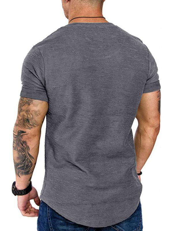 Men’s Short-Sleeved Round Neck T-Shirt in 5 Colors S-XXL - Wazzi's Wear