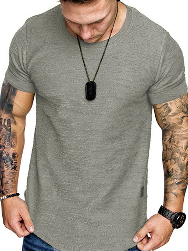 Men’s Short-Sleeved Round Neck T-Shirt in 5 Colors S-XXL - Wazzi's Wear