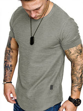 Load image into Gallery viewer, Men’s Short-Sleeved Round Neck T-Shirt in 5 Colors S-XXL - Wazzi&#39;s Wear