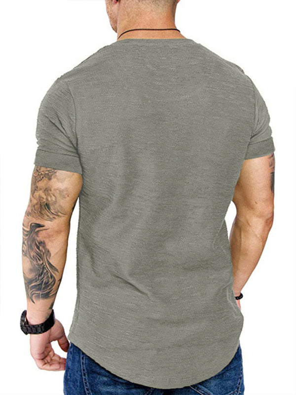 Men’s Short-Sleeved Round Neck T-Shirt in 5 Colors S-XXL - Wazzi's Wear