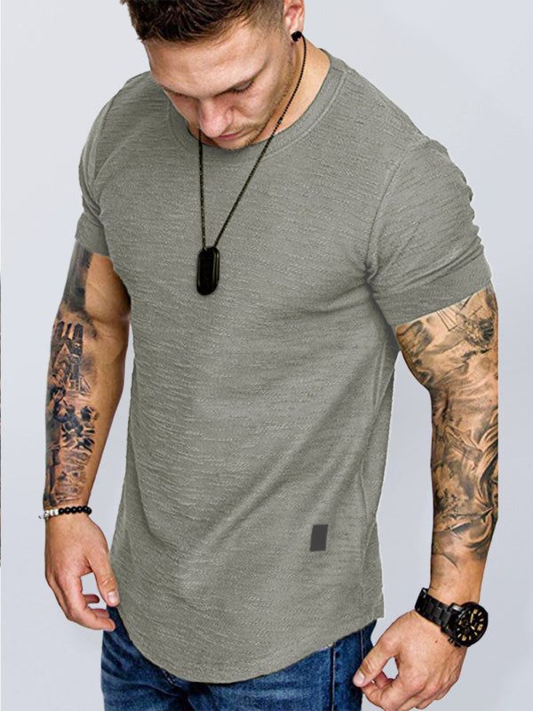 Men’s Short-Sleeved Round Neck T-Shirt in 5 Colors S-XXL - Wazzi's Wear