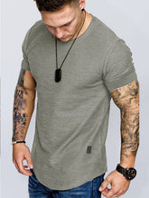 Load image into Gallery viewer, Men’s Short-Sleeved Round Neck T-Shirt in 5 Colors S-XXL - Wazzi&#39;s Wear