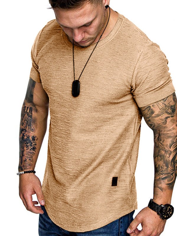 Men’s Short-Sleeved Round Neck T-Shirt in 5 Colors S-XXL - Wazzi's Wear