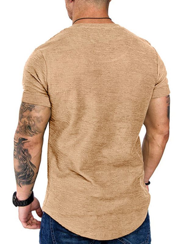 Men’s Short-Sleeved Round Neck T-Shirt in 5 Colors S-XXL - Wazzi's Wear