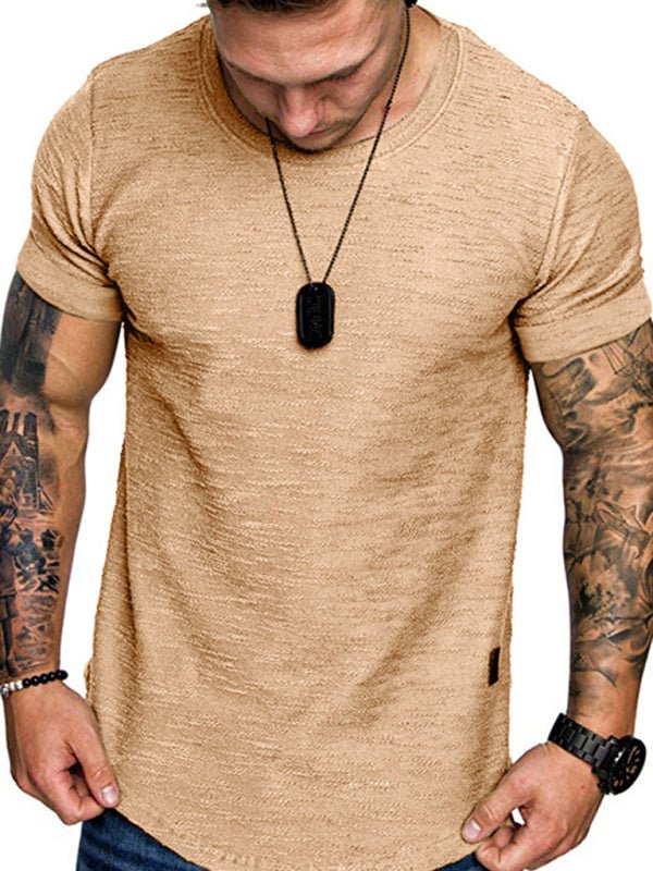 Men’s Short-Sleeved Round Neck T-Shirt in 5 Colors S-XXL - Wazzi's Wear