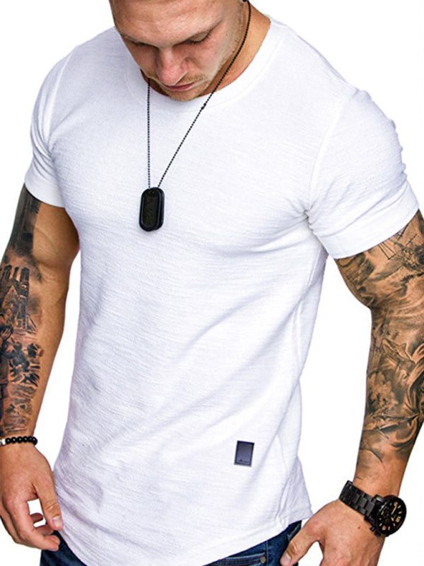 Men’s Short-Sleeved Round Neck T-Shirt in 5 Colors S-XXL - Wazzi's Wear