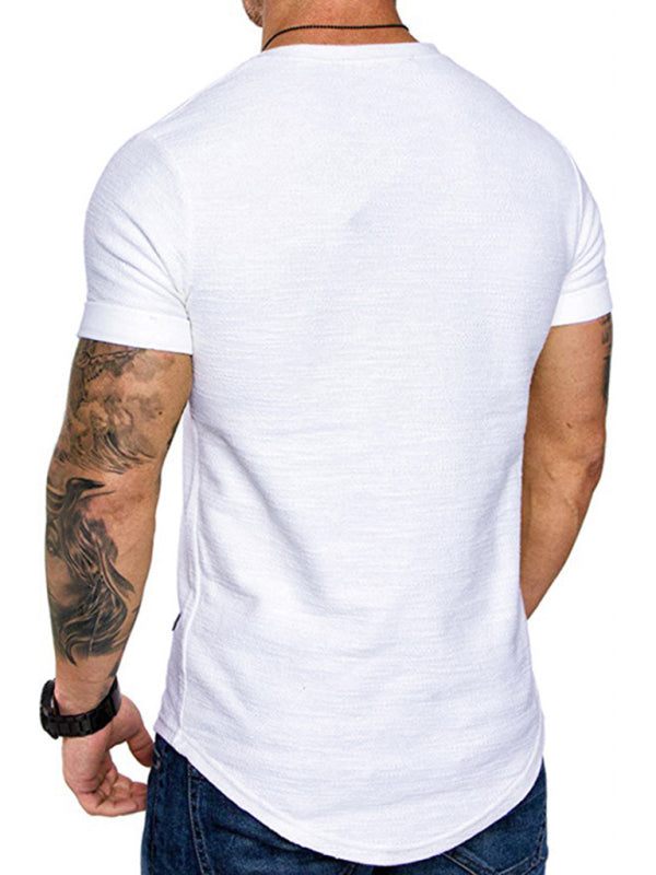 Men’s Short-Sleeved Round Neck T-Shirt in 5 Colors S-XXL - Wazzi's Wear