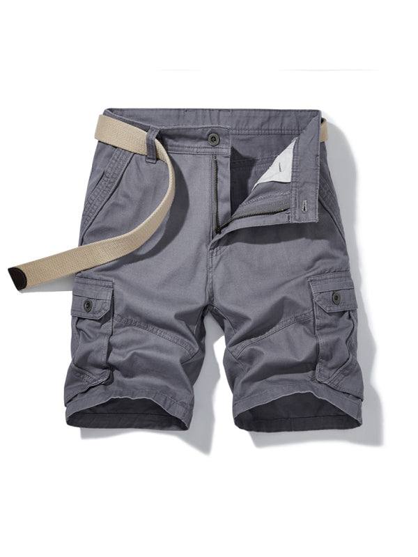 Men's Belted Double Pocket Cargo Shorts in 5 Colors - Wazzi's Wear