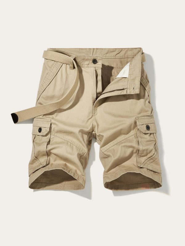 Men's Belted Double Pocket Cargo Shorts in 5 Colors - Wazzi's Wear