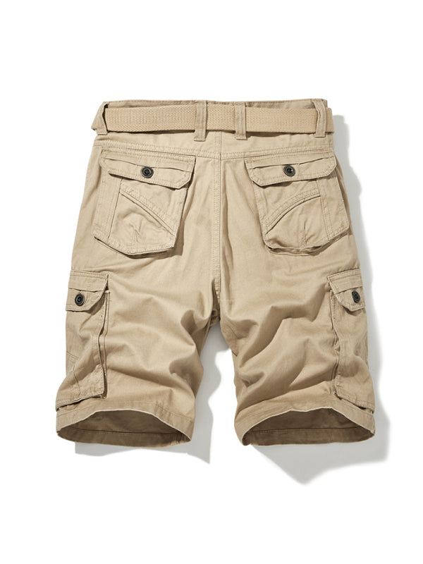 Men's Belted Double Pocket Cargo Shorts in 5 Colors - Wazzi's Wear