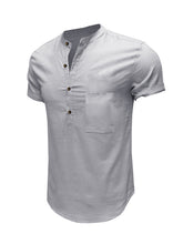 Load image into Gallery viewer, Men’s Solid Linen Button-up Shirt in 8 Colors S-XXL