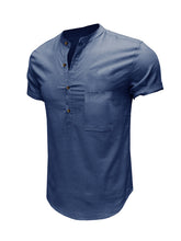 Load image into Gallery viewer, Men’s Solid Linen Button-up Shirt in 8 Colors S-XXL