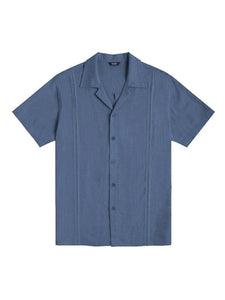 Men's Solid Collared Buttoned Cotton Shirt in 5 Colors Sizes 34-44