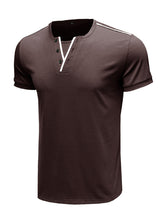 Load image into Gallery viewer, Men&#39;s V-Neck Short Sleeve Top in 8 Colors S-XXL