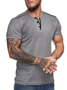 Men's V-Neck Short Sleeve Top in 8 Colors S-XXL